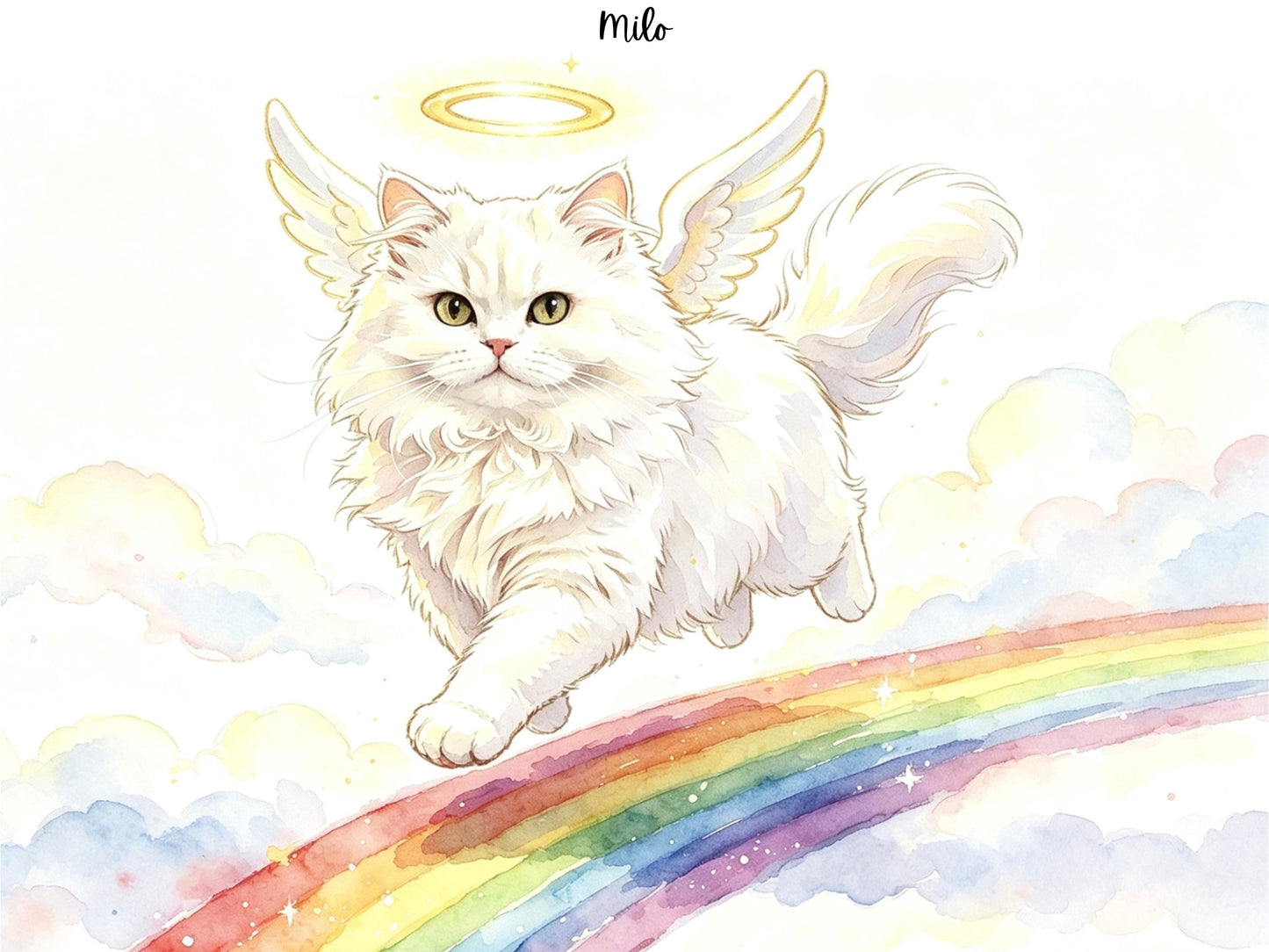 Custom Ethereal Pet Portrait | Rainbow Bridge Memorial Art