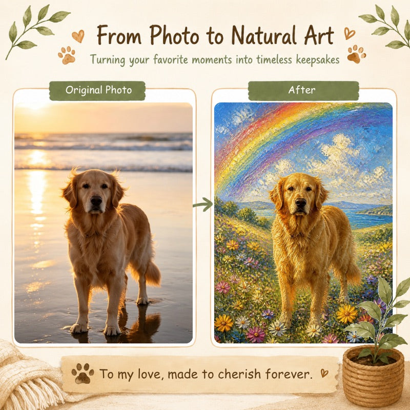 Custom Oil Painting Pet Portrait | Classic Masterpiece Memorial Art