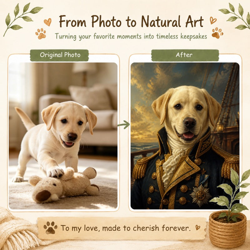 "The Noble Paws" - Custom Royal Renaissance Pet Portrait