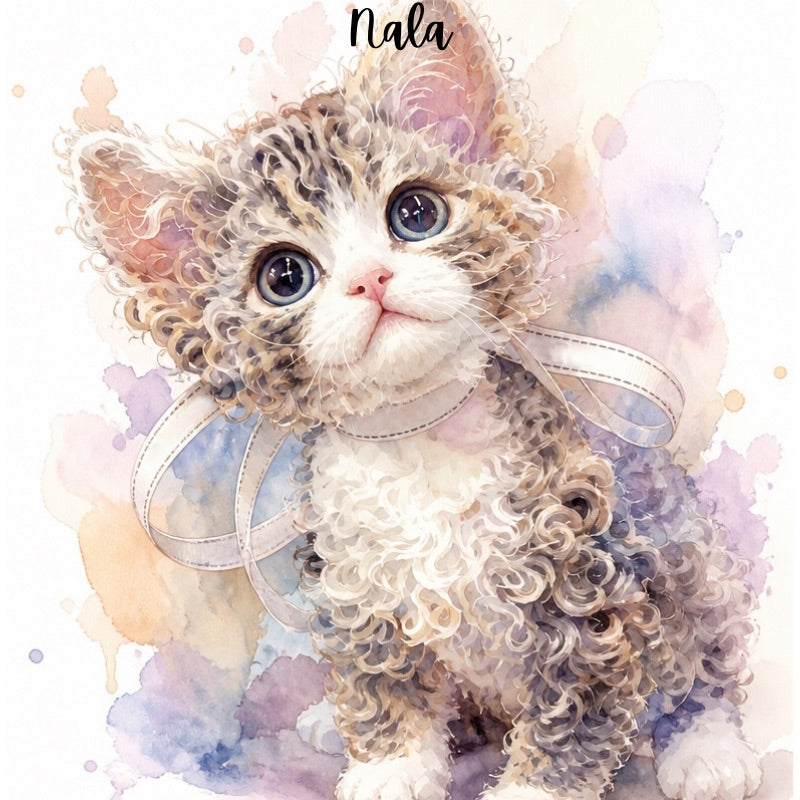 Custom Watercolor Pet Portrait | Dreamy Digital Memorial Painting