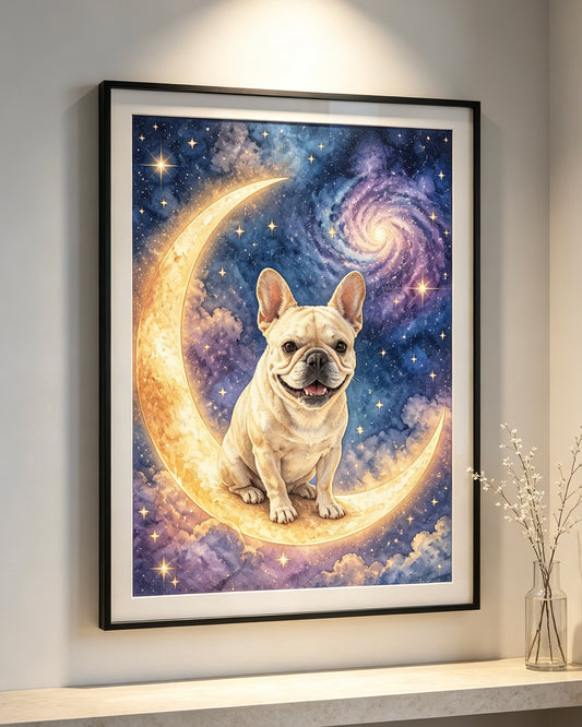 "Beyond the Stars" - Custom Celestial Pet Portrait | Starry Night Memorial