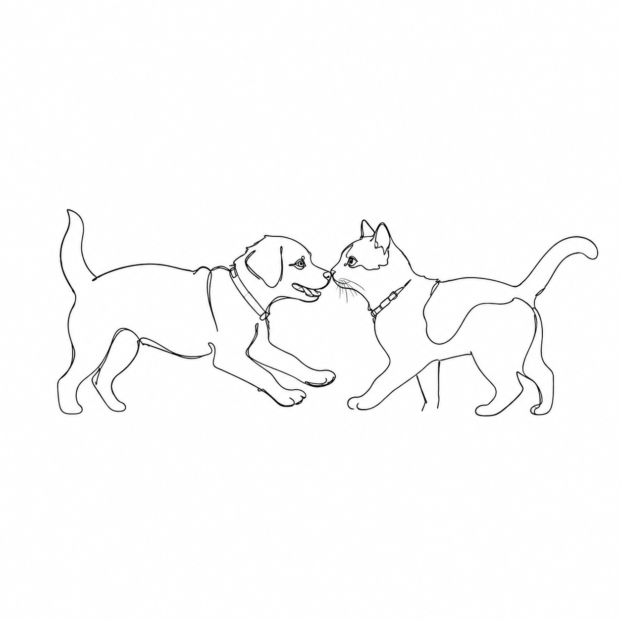 Custom Pet Line Art Portrait | Minimalist Digital Drawing