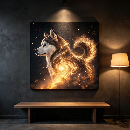 "Soul of the Stars" - Custom Double Exposure Pet Portrait | Ethereal Spirit Art