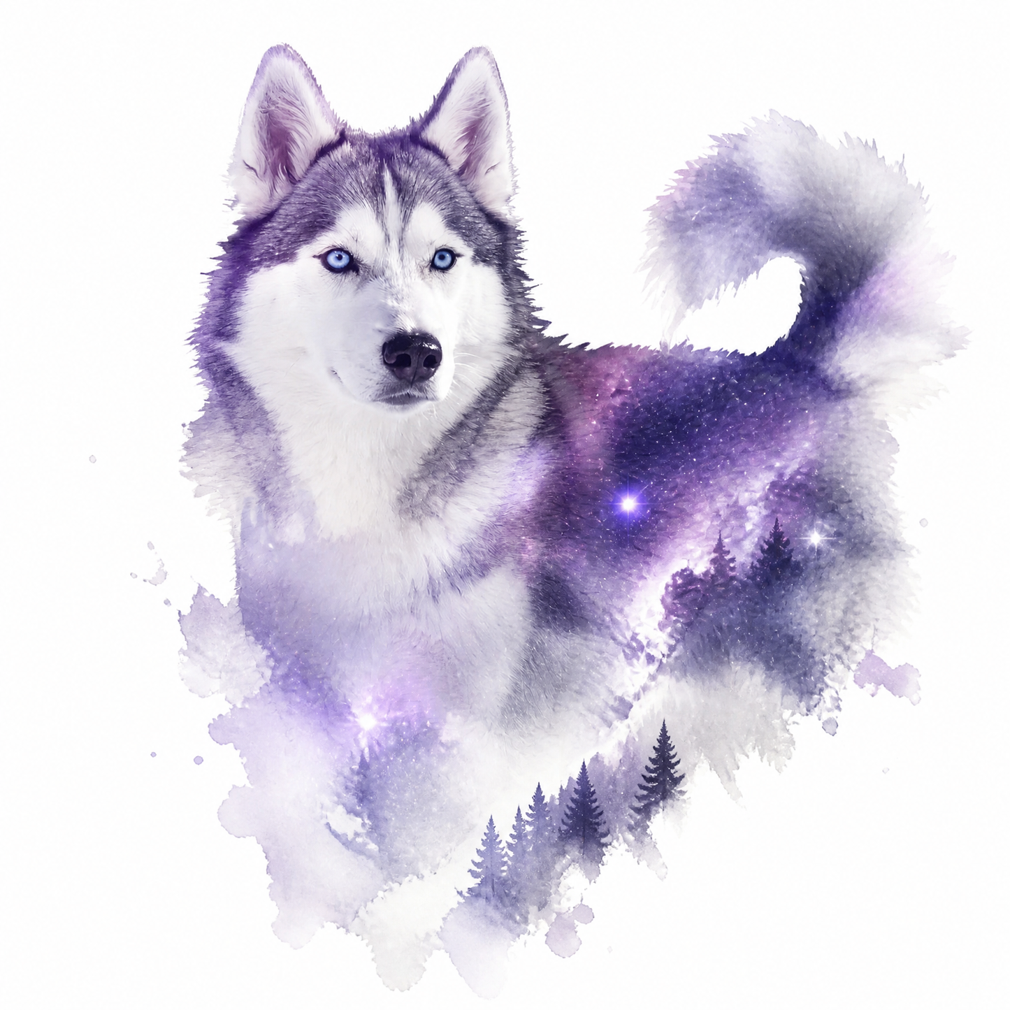 "Soul of the Stars" - Custom Double Exposure Pet Portrait | Ethereal Spirit Art