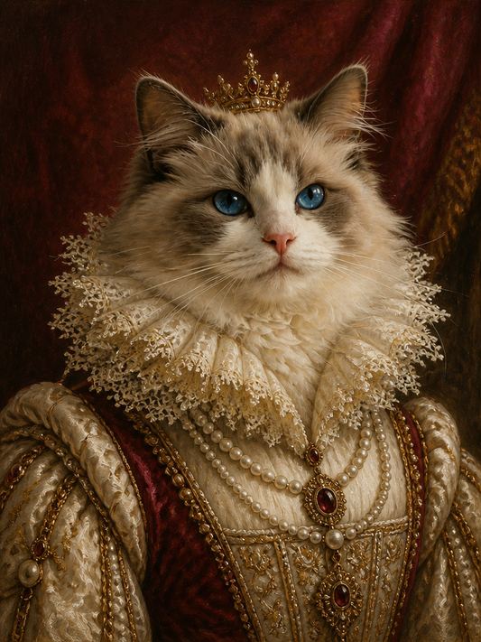 "The Noble Paws" - Custom Royal Renaissance Pet Portrait