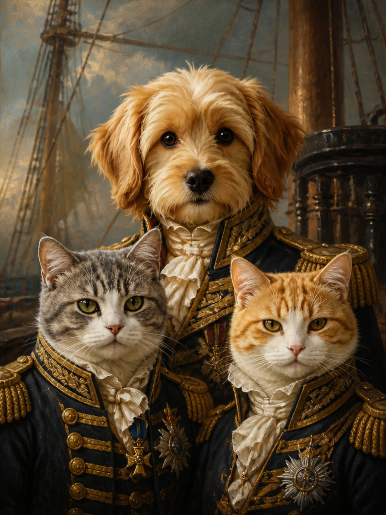 "The Noble Paws" - Custom Royal Renaissance Pet Portrait