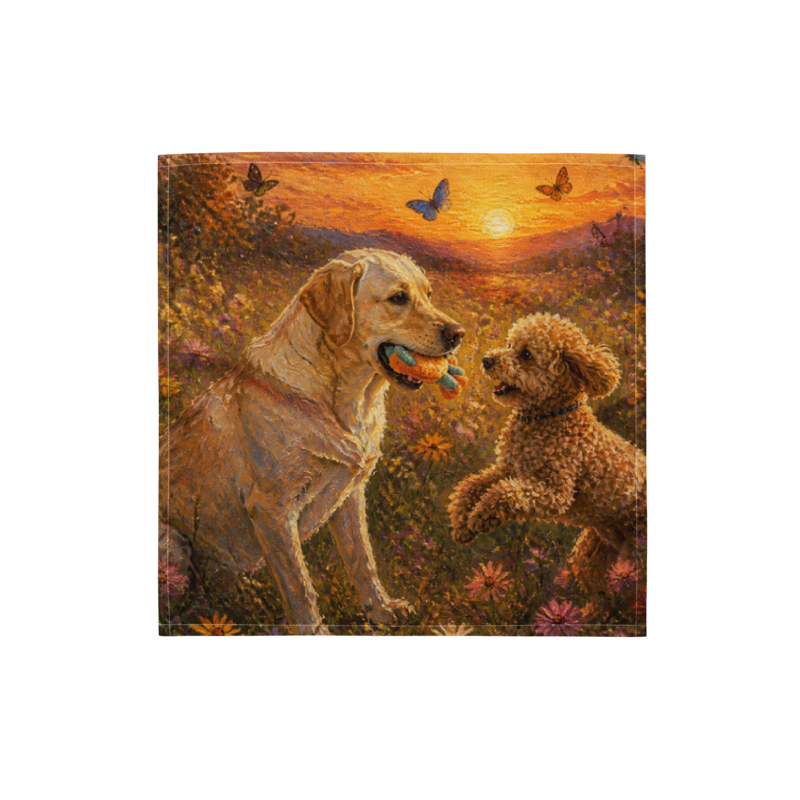 Custom Pet Portrait - All-over Print Bandana