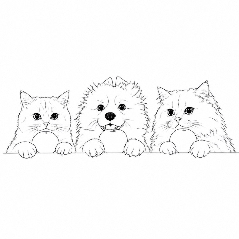 Custom Pet Line Art Portrait | Minimalist Digital Drawing